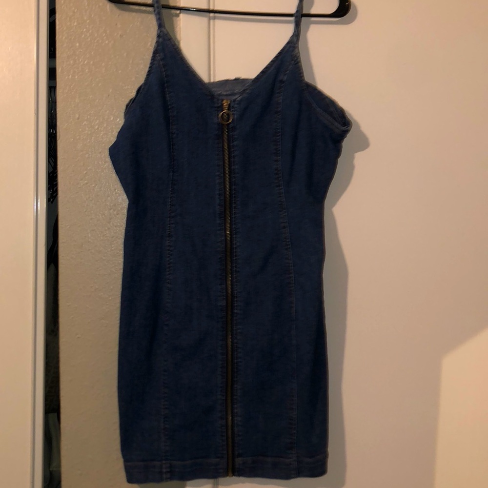Denim Zipper Dress